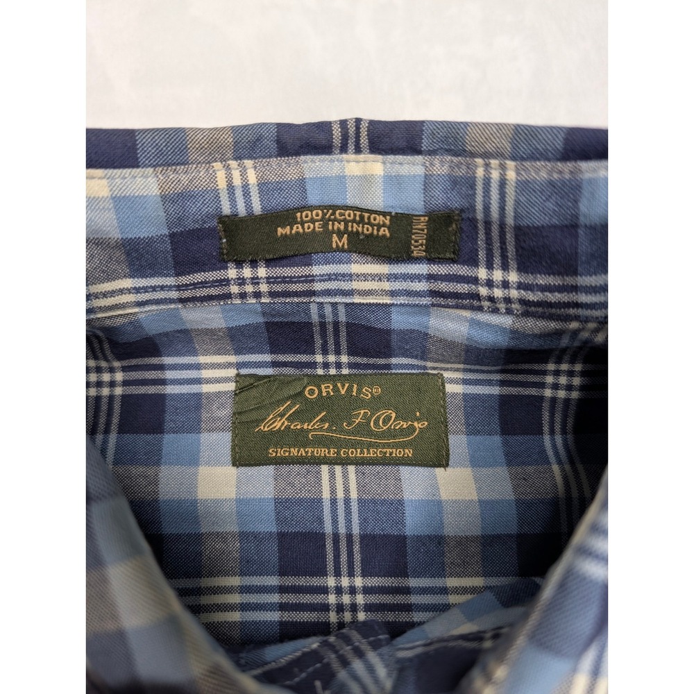 ORVIS Signature Collection Mens Medium Plaid Button Down Long Sleeve Shirt - Picture 2 of 6
